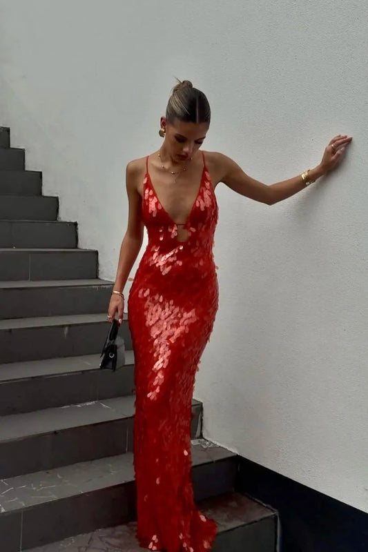 Kailani | Robe Longue Maxi à Paillettes