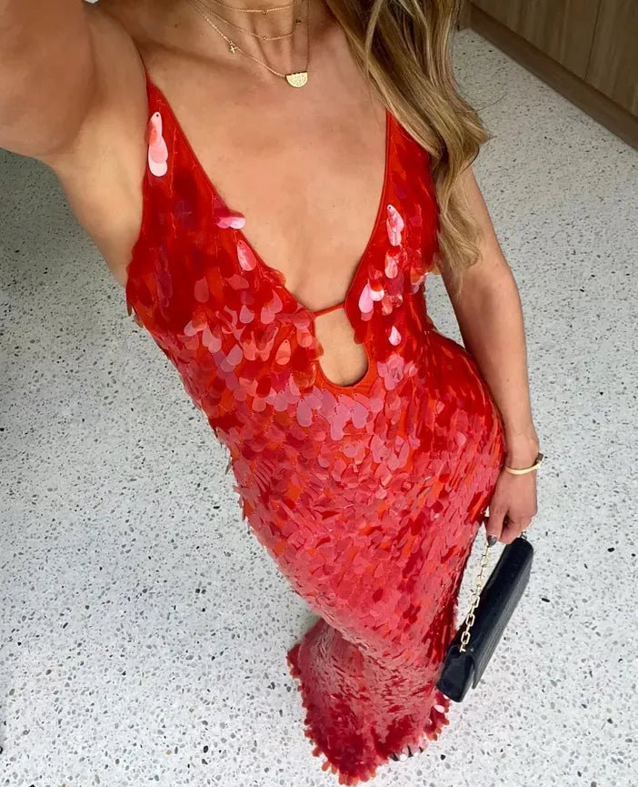 Kailani | Robe Longue Maxi à Paillettes